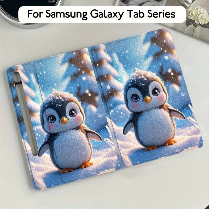 

Cartoon Penguin Art Popular Gift For Samsung Galaxy Tab S10 S9 S8 S7 FE Lite Soft Flexible Support Tablet Case