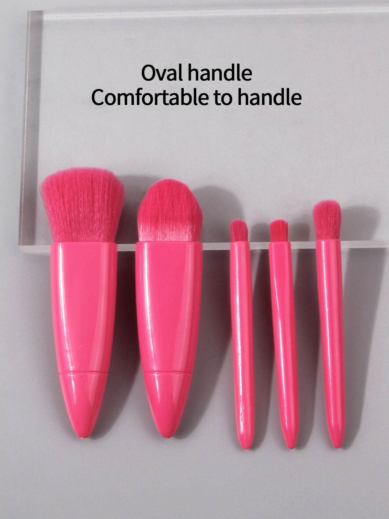 5pcs Mini Travel Portable Makeup Brush With Mirror Makeup Box,Multi-PurposeFoundation Make-Up Brush, Eye Shadow Brush,Lip Brush