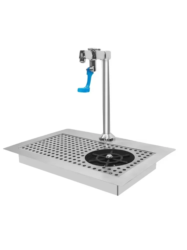 

Stainless steel coffee shop bar counter milk tea cup washer, cup pusher, direct drinking cup pusher faucet, embedded high-pressu
