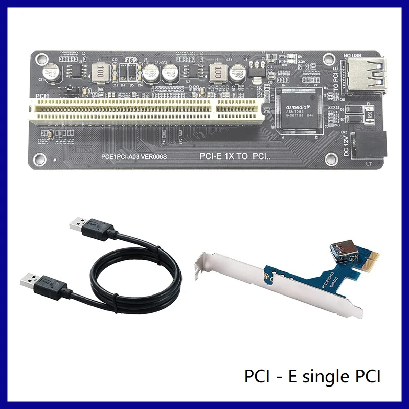 

1 Set PCI-E To PCI Expansion Adapter Card ASM1083 Support Capture Card Sound Card Parallel Card Golden Tax Card