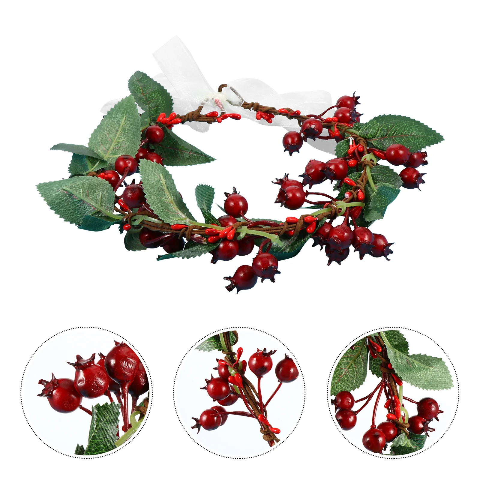 

Christmas Berry Wreath Headdress Hair Accessories Flower Headband Garland Women Headpiece Textile Headwear Travel