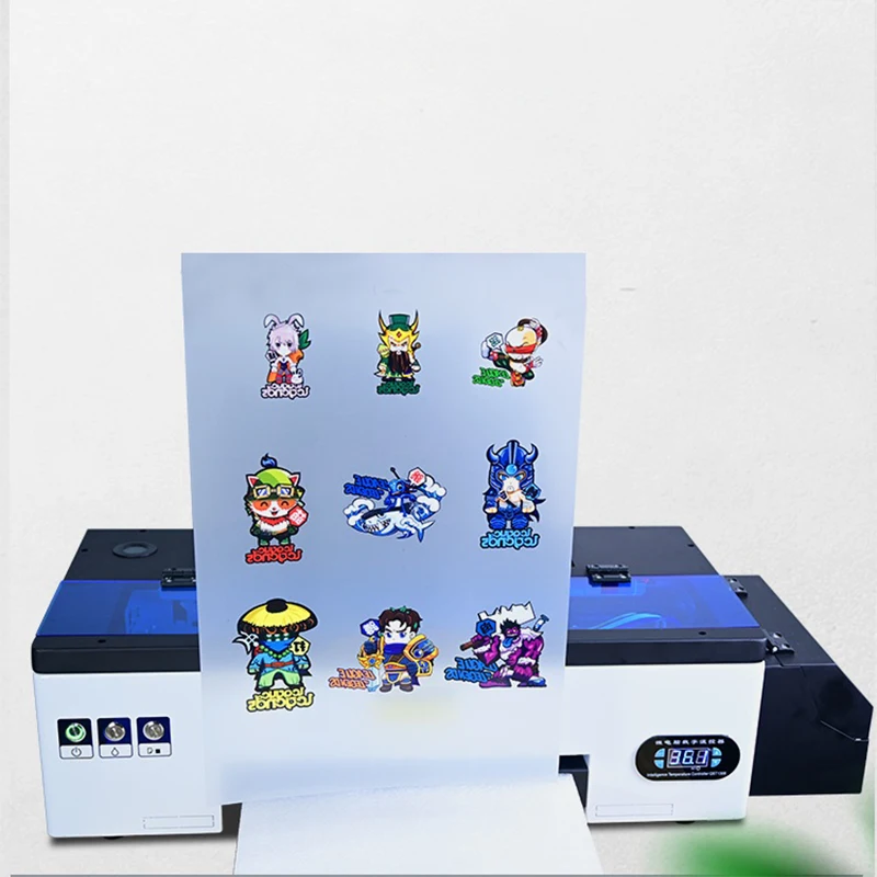 Self-Adhesive Film Flatbed DTF Off-Set White Ink Stamping Printer for Garment Fabric Color Printing Machine Color Printer