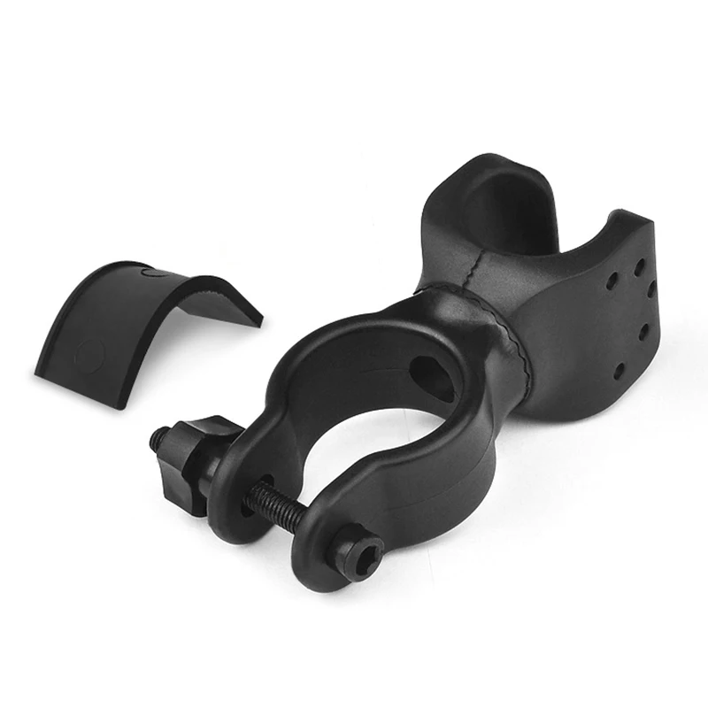 

Black Front Light Bracket Clamp Claw Cycling Flashlight Mount Holder Rotatable Tools 360° ABS Attachment Bicycle