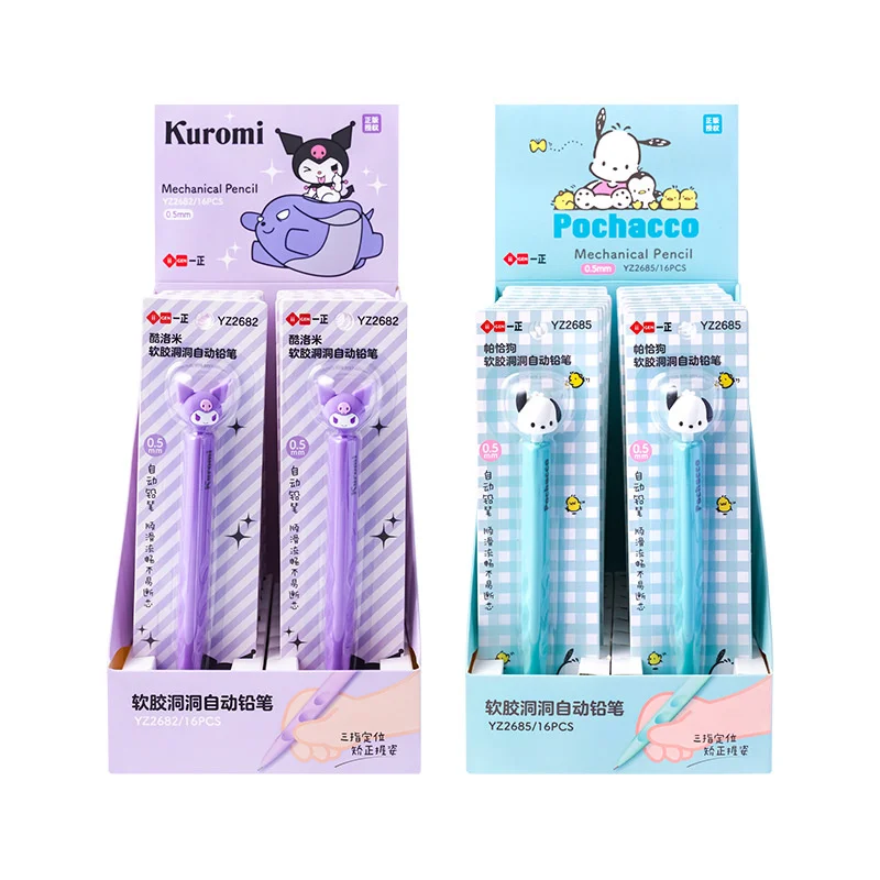 12 pcs/lot Sanrio Kuromi Pochacco Mechanical Pencil Cute 0.5MM Drawing Writing Automatic Pen School Office Supplies