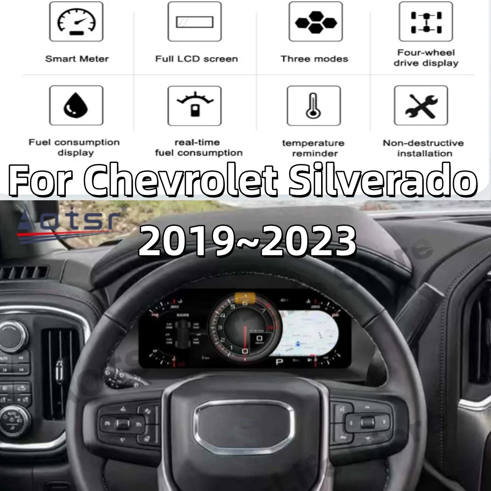 Linux System For Chevrolet Silverado 2019~2023 Digital Performance Display Dashboard LCD Speed Table Car Virtual Information