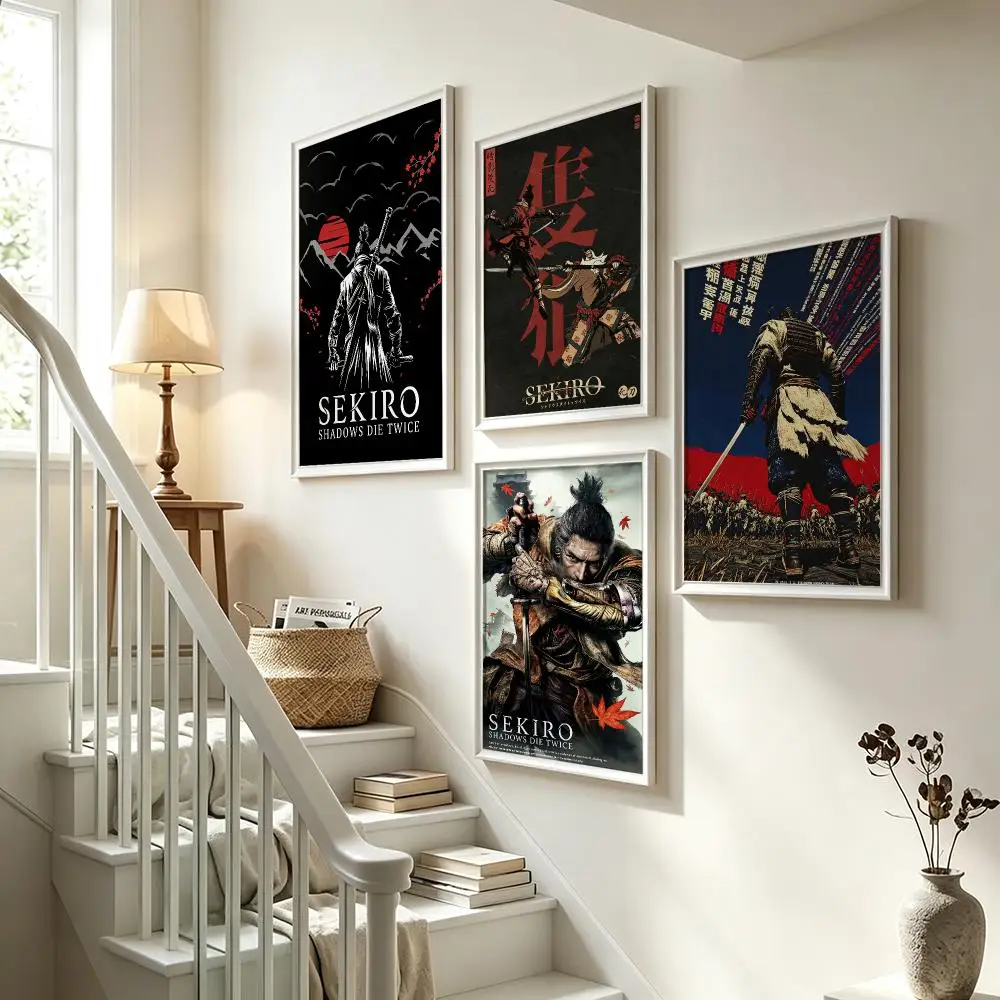 game Sekiro: Shadows Die Twice Poster Poster HD Waterproof Self-adhesive Art Print Wall Decor for Bedroom Living Room Gift