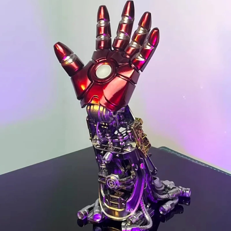

Iron Man Arm Lamp Figure Movable Black Tech Gift For Men Creative Collectible Toy Action Figure Marvel Comic Book Movie Theme