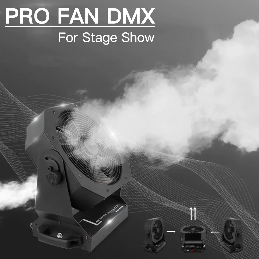 

DMX Fan Professional Stage Effect Machine Powerful Fan Blowing Variable Speed Remote Control For Live Show Disco Theater Wedding