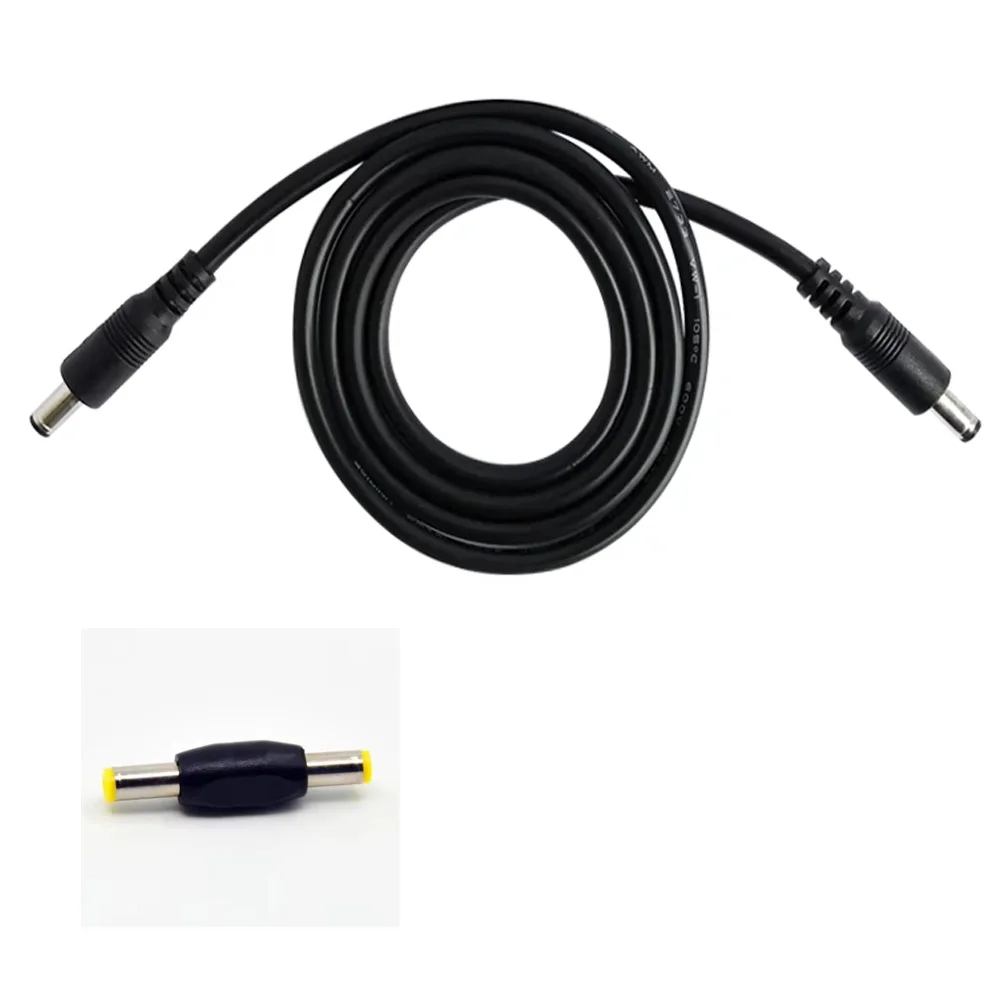 

DC Connect Cable Extension Cord Cable Dual Male 5.5mm*2.1mm 1m Fit for NP-FW50 LP-E6 LP-E17 BP511 Dummy Battery