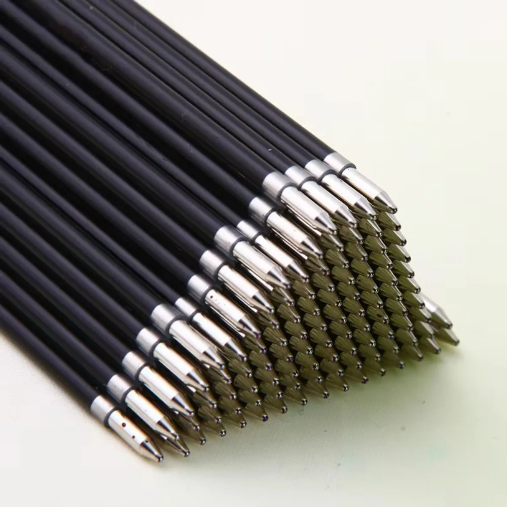 100Pcs Press Ballpoint Pen Refill Red Black Blue Green Oily Writing Tool School Stationery Office Supplies