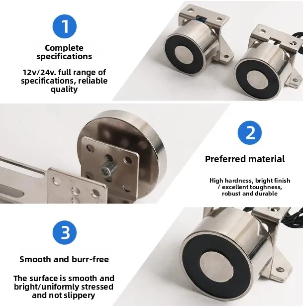Electromagnetic chuck door lock 12v24v electromagnetic door magnetic lock