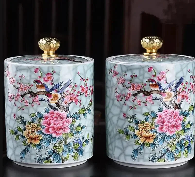 

Подарочная коробка с керамической печатью, дорожная банка для хранения чая, горшок из пуэра и зеленый чайник, герметичная банка для кофейных зерен