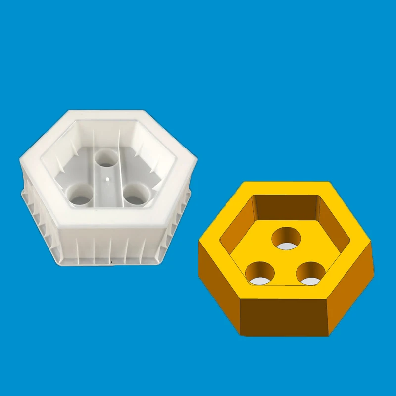 Three Hole Hexagonal Highway Slope Protection Cement Mold Hexagonal Brick Plastic Mold Box Grass Planting Hexagonal