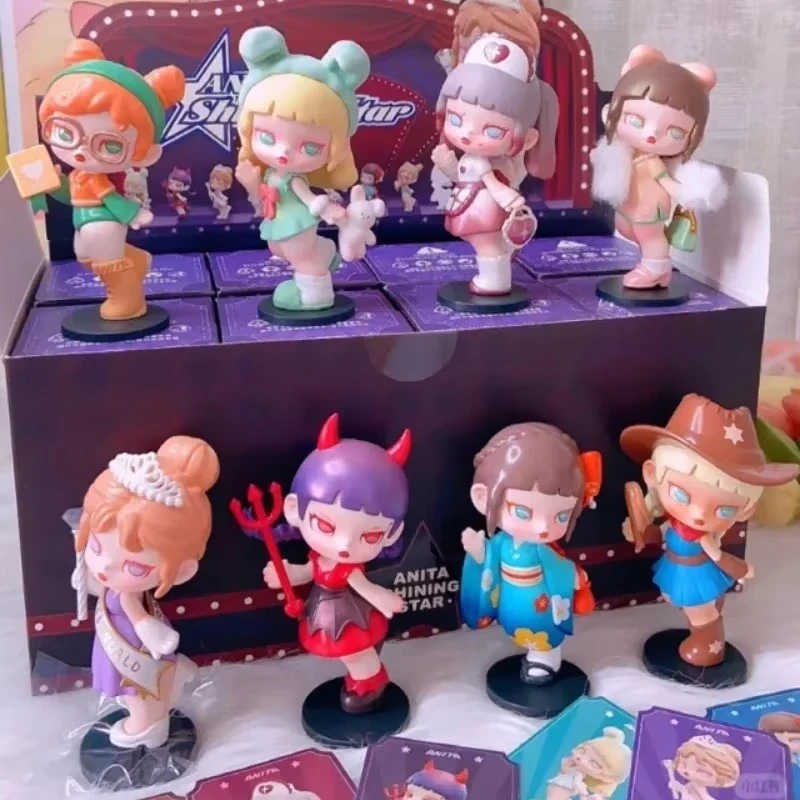 أنيتا ساطع ستار سلسلة صندوق أعمى لطيف ألعاب خاصة عمل أرقام دمية جمع الحلي الفتيات الصبي هدية الشكل حقيبة أعمى