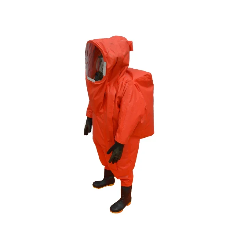 Full Body Safety Encapsulated Chemical Hazmat Suit For Chemical Work