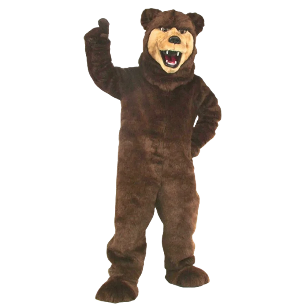 mascot Professional Custom! EMS FREE SHIP! Grizzly Bear Mascot Costume 498