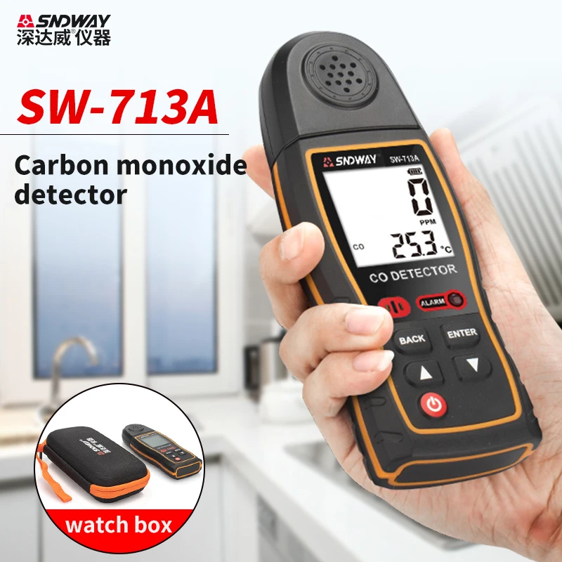 

SNDWAY CO Detector SW-713A Carbon Monoxide Consistence Meter Combustible Gas Tester SMART SENSOR Sound Light Vibration Alarm