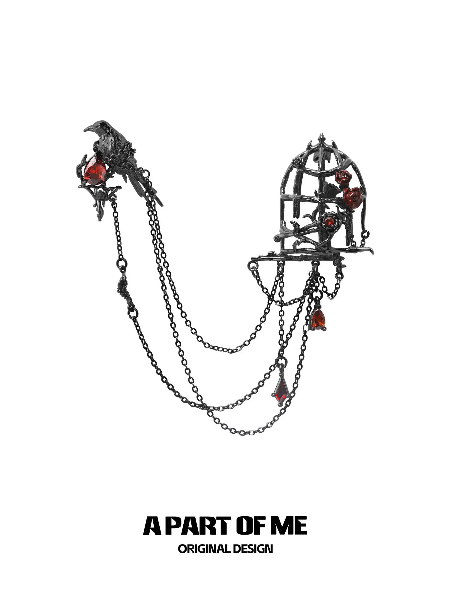 

New Love And Deepspace Sylus Crow Birdcage Brooch Suit Accessories Dressing Up Accessory Alloy Game Qin Che