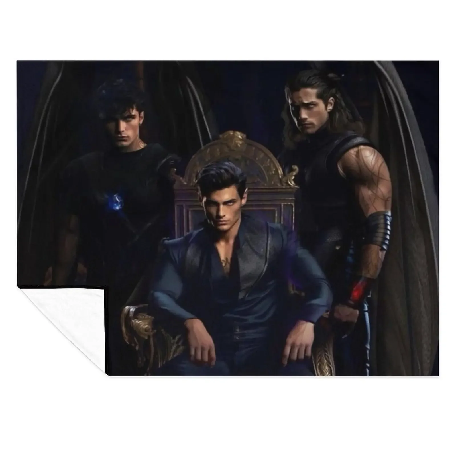 

ACOTAR - Rhysand, Cassian, & Azriel Art Throw Blanket funny gift Decoratives Travel Camping Blankets