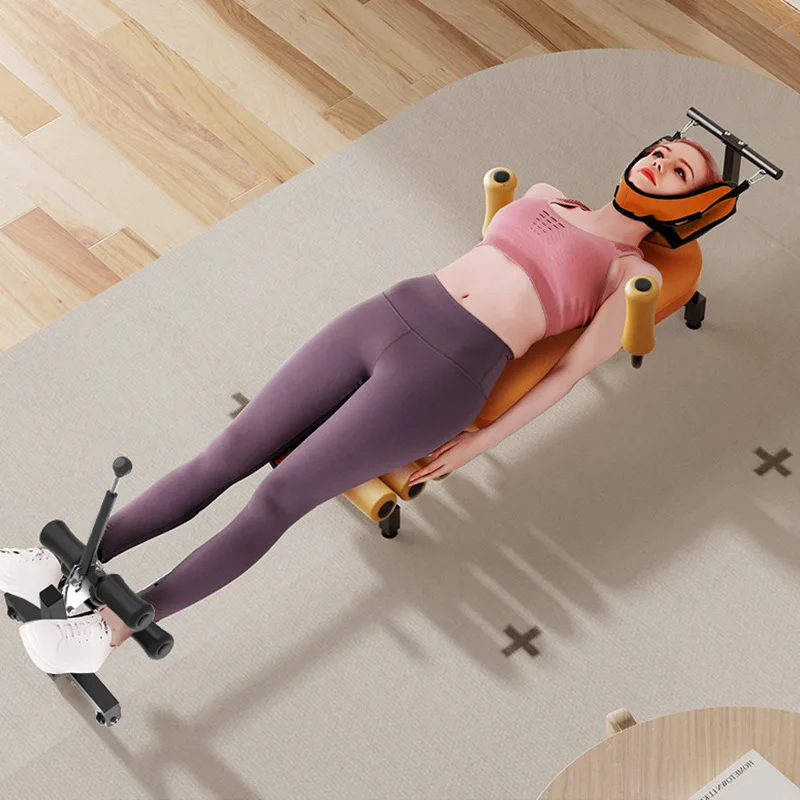 Customizable Lumbar spine relaxer traction device waist neck and cervical spine stretching machine Fitness and Body Building
