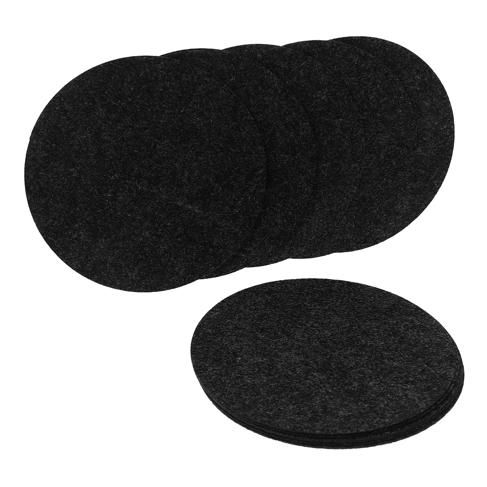 

12pcs Dark Grey Felt Plate Insulation Pad Divider Protector Dish Storage Pot Protectors Pan Mat Tableware Organizers