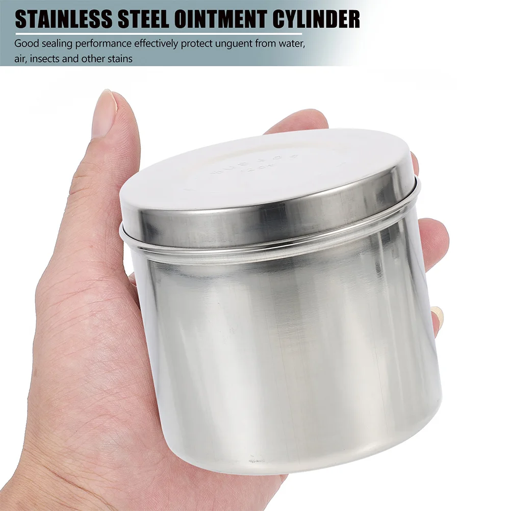 

Stainless Steel Ointment Jar Thickened Unguent Storage Cylinder Waterproof Insect Resistant Medical Beauty Salon Use