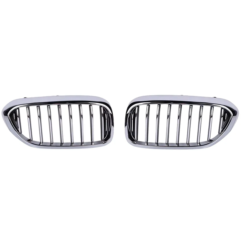 

Однолинейная передняя решетка из АБС-пластика Damei, черно-серебристая для 5 серии G30 G38 2017-2020, новый автомобильный аксессуар по низкой цене