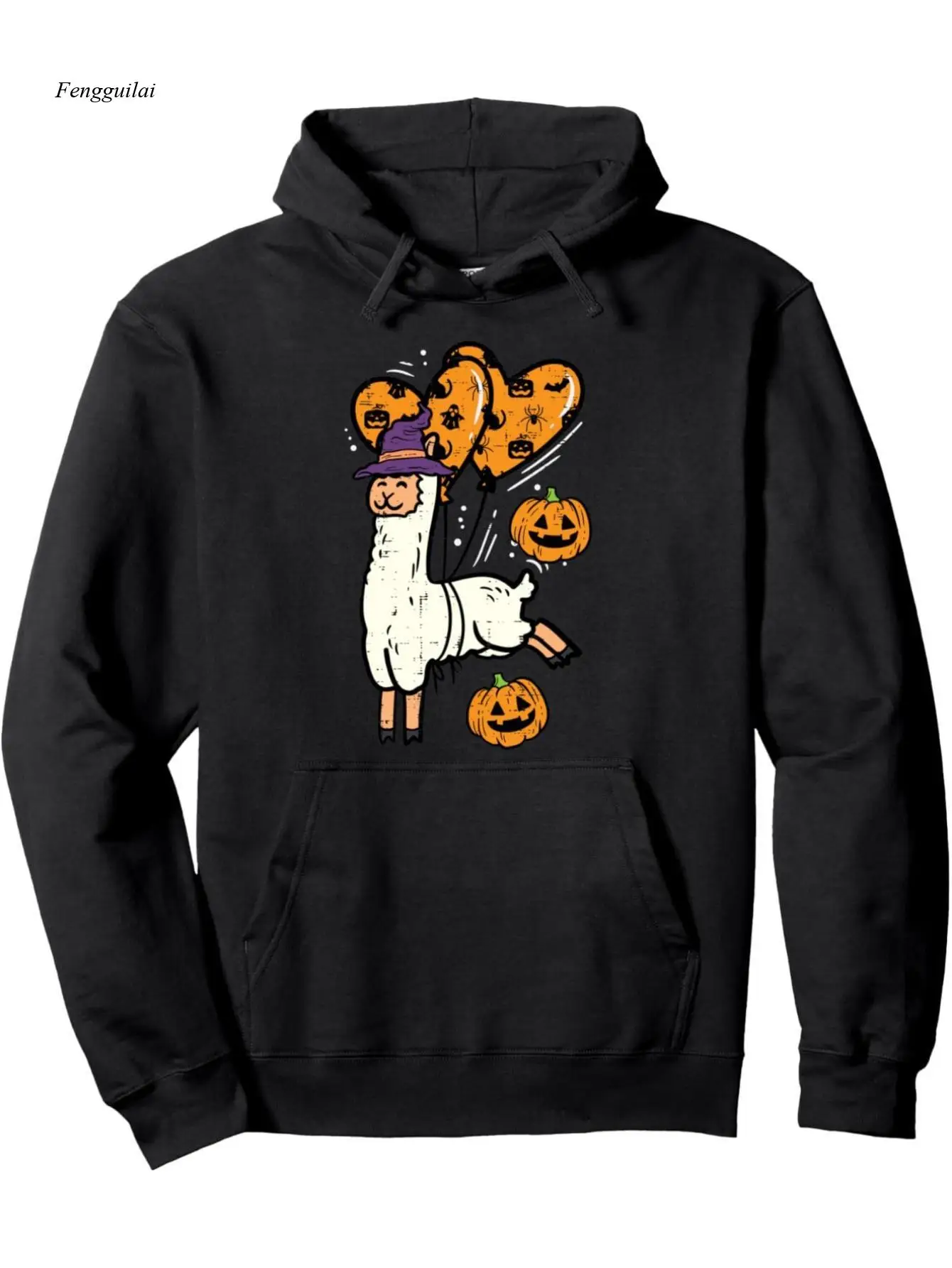 

Толстовка с костюмом ламы и альпаки — ультра-мягкий пуловер с передним карманом, теплый и уютный повседневный свитер с капюшоном