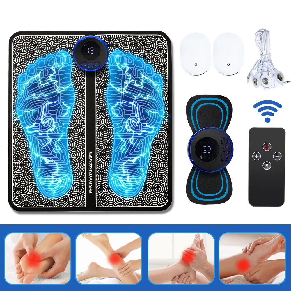 

EMS Foot Massager Mat Electric EMS Feet Body Massager Pad Reflexology Muscle Stimulation Improve Blood Circulation Relief Pain