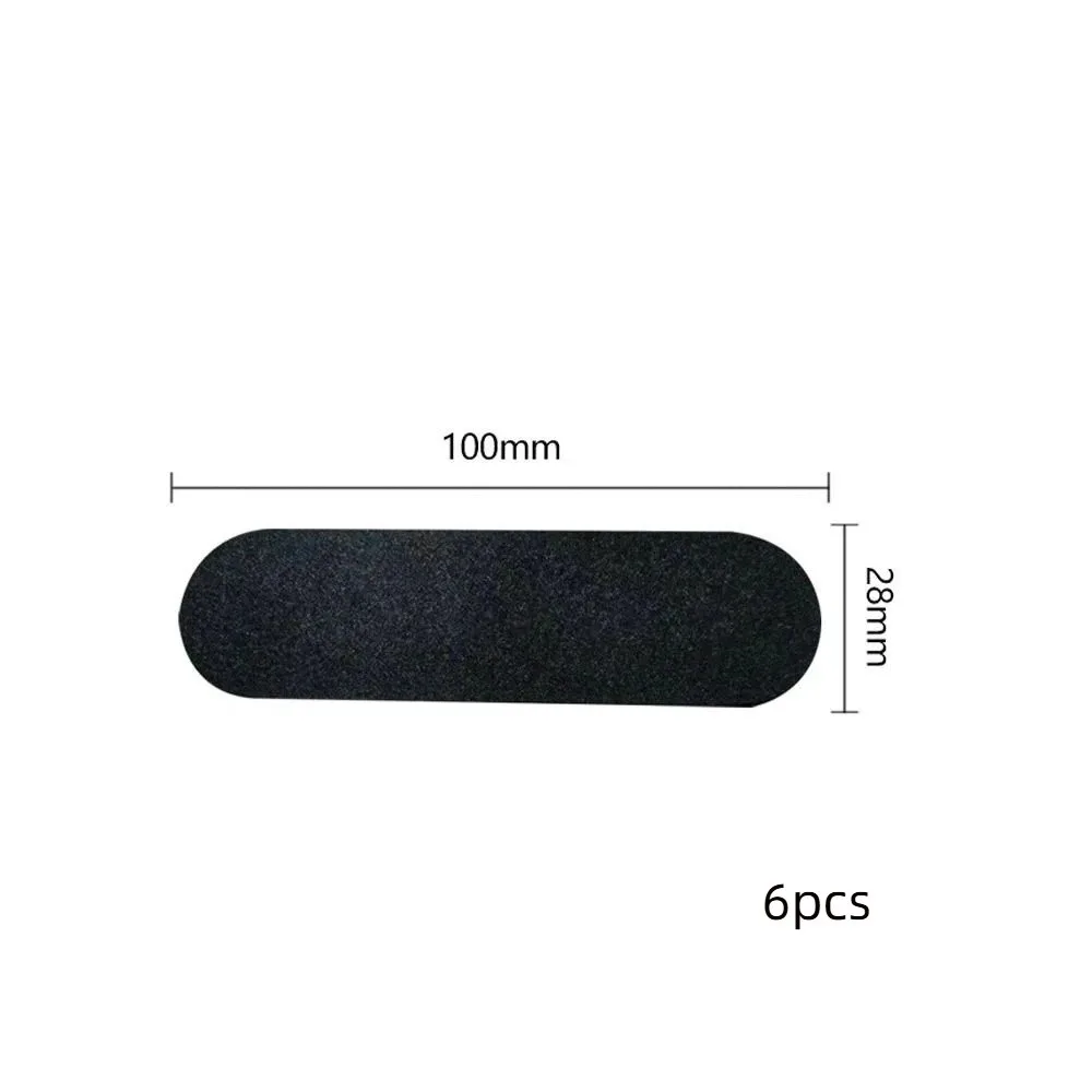 1/6Pcs Foam Grip Fingerboard Grip Tapes Uncut Black Fingerboard Deck Stickers Self-adhesive 110x38mm 100x28mm Non-slip Stickers