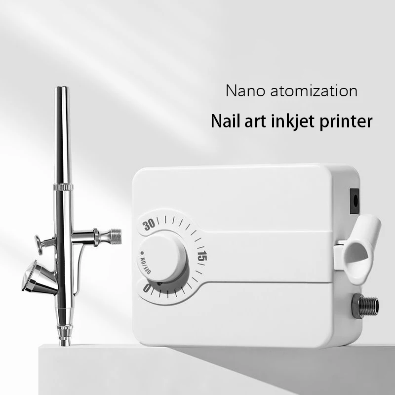 Profesjonalny aerograf do paznokci z nano atomizacją, narzędzie do zdobienia paznokci, do gradientów, stemplowania, malowania sprayem, łatwa obsługa, do użytku w salonie.