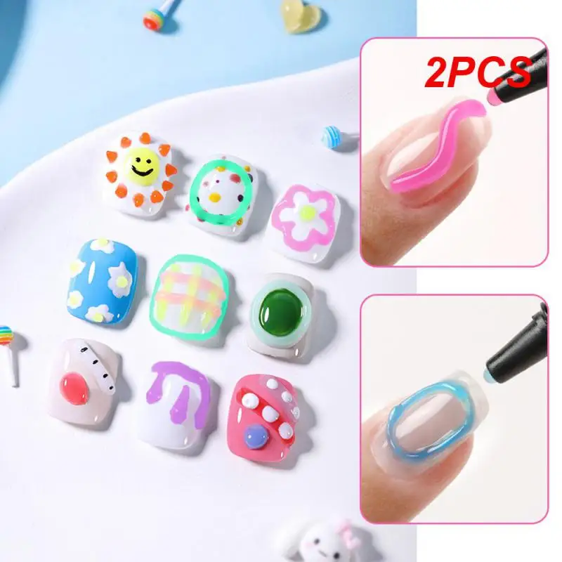 2pcs 3d Pudding Gel einfach aufzutragen präzise profession elle Nagellack DIY Nägel beliebte vollständige Abdeckung innovativ vielseitig