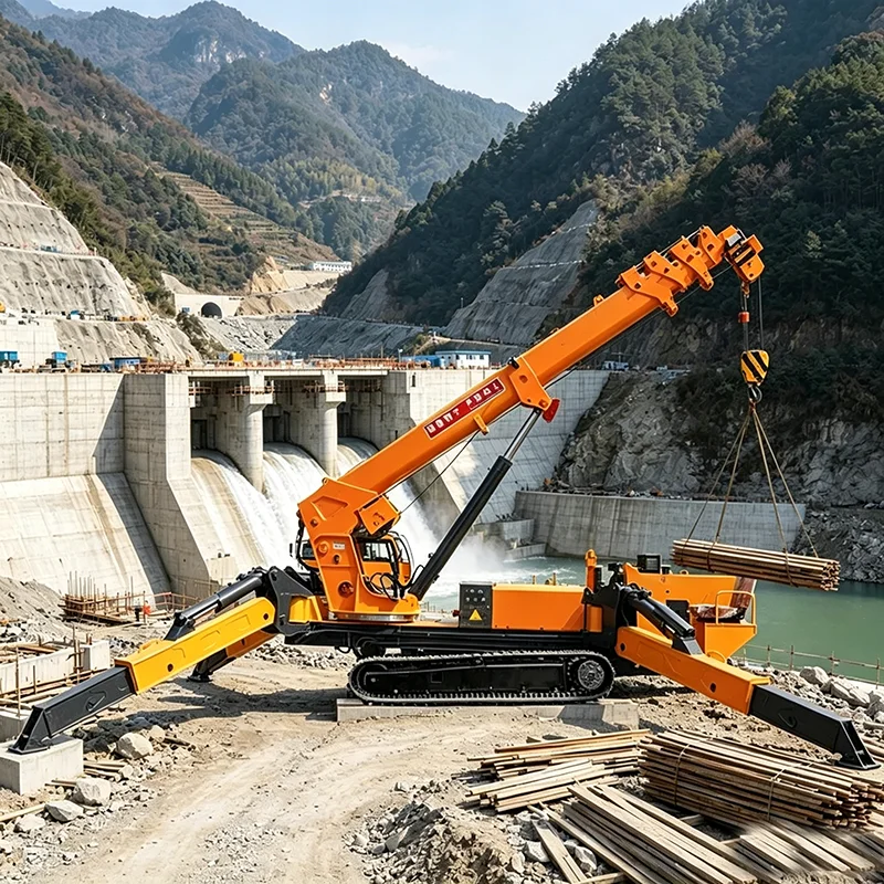 Compact Crawler Boom Lift - Customized 3Ton Hydraulic Crawler Spider Crane