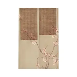 Bamboo mat Japanese Noren Doorway Curtain Cotton Linen Chinese Style Door Curtain Window Treatment Tapestry Shading Decorative