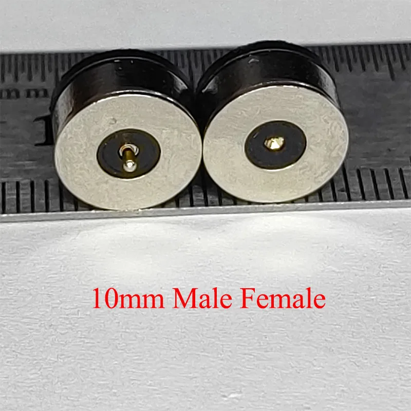 5/6/7/8/10mm Circular Magnetic 2Pin Male And Female Pogo Pin Connector 12V 2A Gold-plated For DIY Charging Of Smart Watches view 6