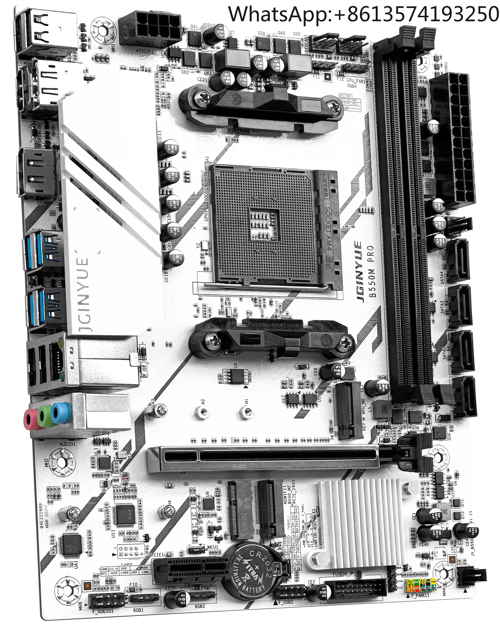 JGINYUE B450M PRO ATX Motherboard SocketA DDR  Processor Double Memory Channel SATA Hard Drive Interface for Desktops Used