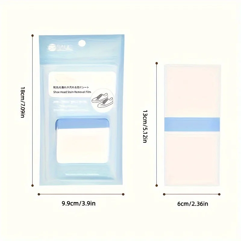 30/60 Uds. Pegatina transparente antisuciedad para cabeza de zapato-película impermeable portátil para días lluviosos para mantener limpio los zapatos