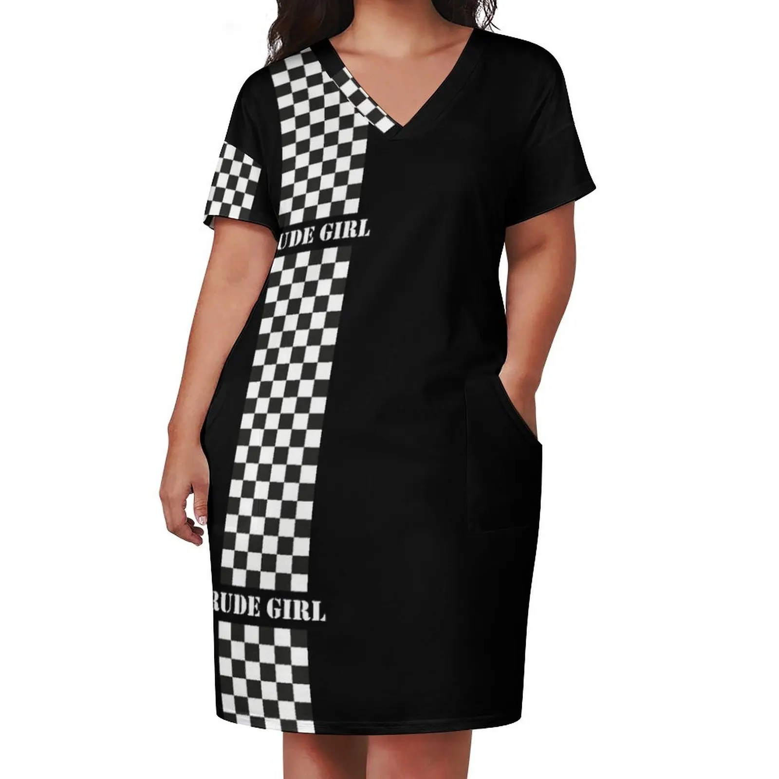 Rude Girl - Two Tone Loose Pocket Dress clothing women summer 2025 summer dress women 2025