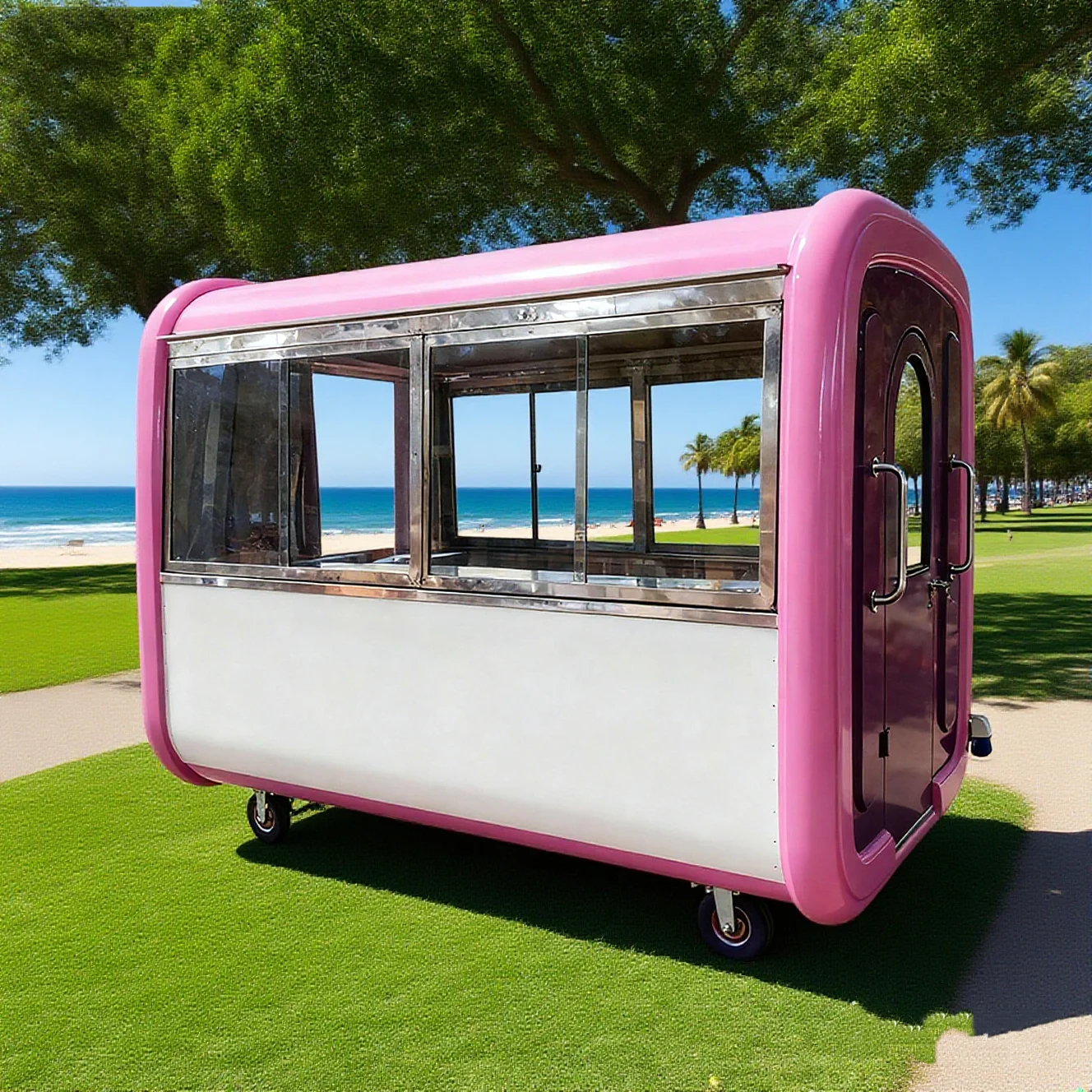 

New Design Mobile Modern Fast Food Cart Shop Outdoor Mobile Kitchen Food Trailer Truck for Sale