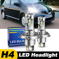 1pc/2Pcs For Toyota Aygo MK1 2005-2010 2011 2012 2013 Car Super Bright White 12000lm H4 9003 LED Headlight Hi/Low Beam Bulbs
