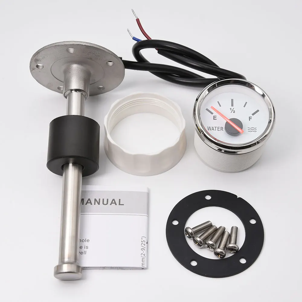 100–500 mm Edelstahl Marine Wasserstandsanzeige Sensor passend für Boot Auto Wasserstandsanzeige 0–190 Ohm mit roter Hintergrundbeleuchtung 9–32 V – Detail 6