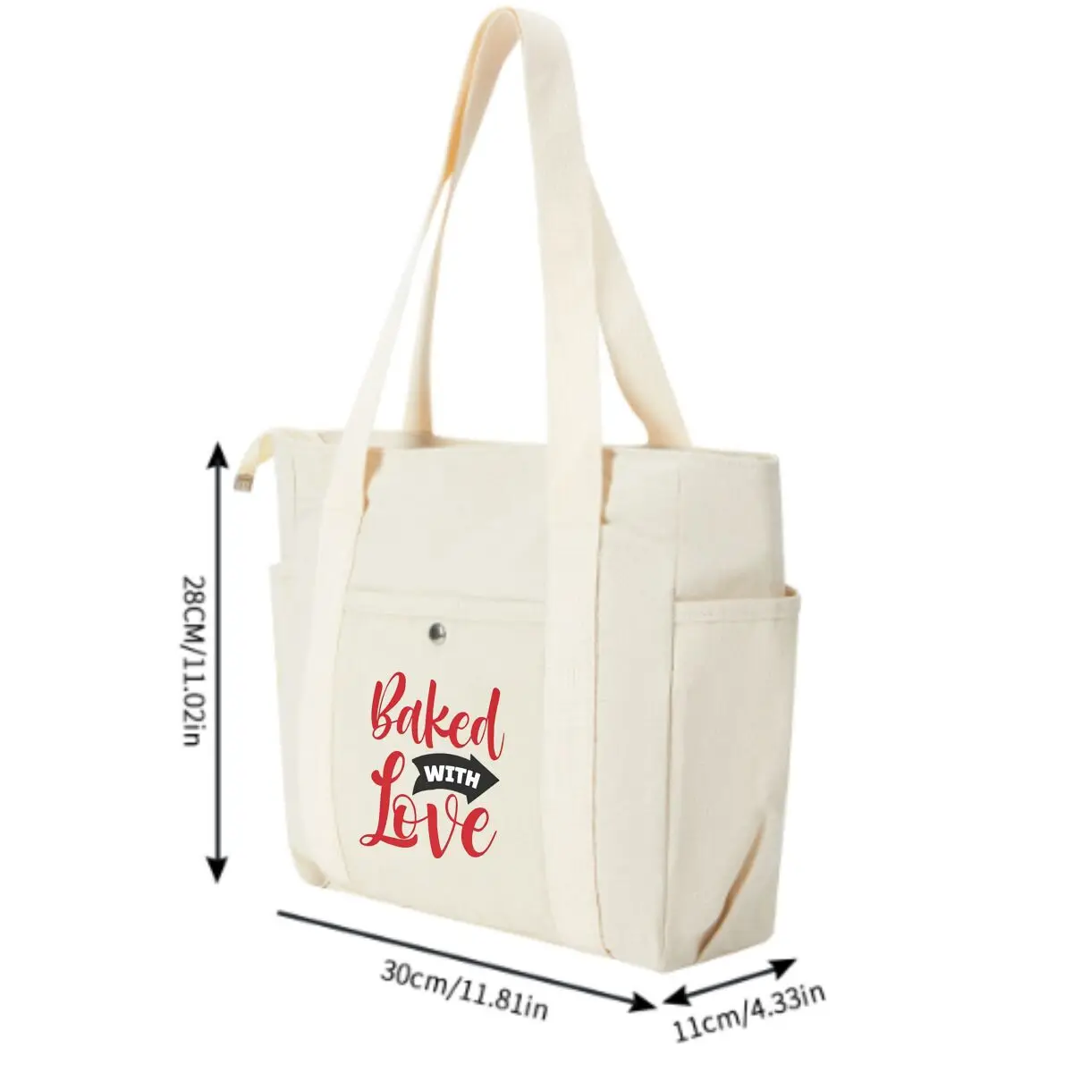 Baked with Love Trendy Multi-Pocket Bag – Perfect for Coffee Shop Visits