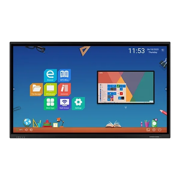 Smart Whiteboard Touchable 65-inch Interactive Whiteboard, Smart Display, Classroom Office Use