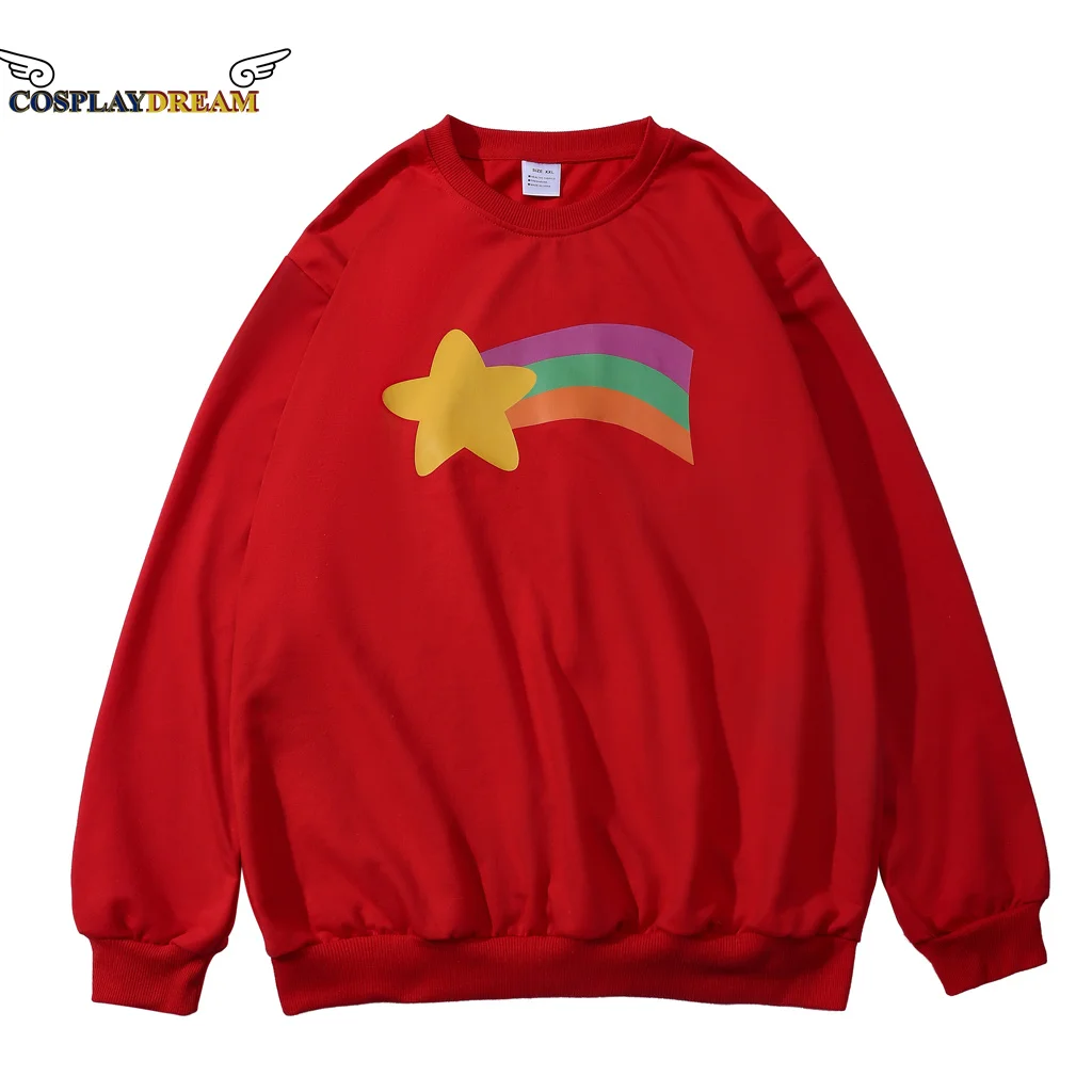 Anime Zwaartekracht Valt Cosplay Kostuum Mabel Pines Cosplay Honkbal Uniform Trui Volwassen Mannen Sweater Halloween Kostuum