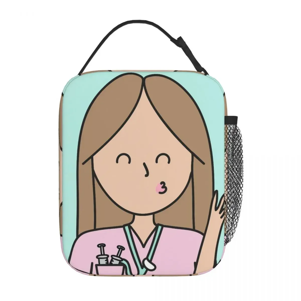 Insulated Lunch Bags Cartoon Doctor Nurse Merch Enfermera En Apuros Storage Food Box Causal Cooler Thermal Lunch Box For Travel