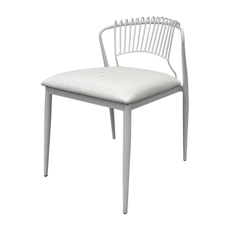 For creative wrought iron dining chair batch customization for hotel restaurant negotiation milk tea shop and home use with