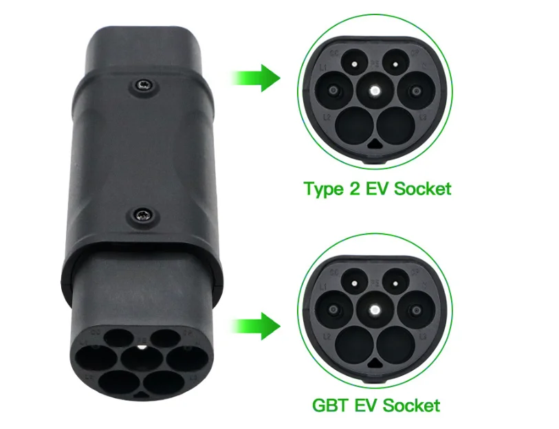 gbt to type 1 J1772 Charging Adapter TPC to Type1 Adapter Type 2 To schuko 32A  Type 1 Male EV Adapter