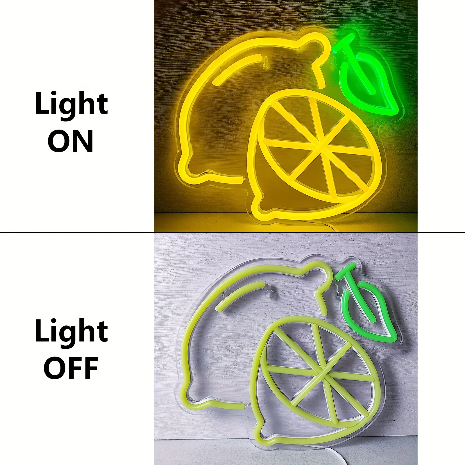 Imagem -03 - Lemon Neon Sign Wall Hanging Night Light Decoração de Frutas de Uma Cor para o Quarto Festa Loja de Bebidas Bar