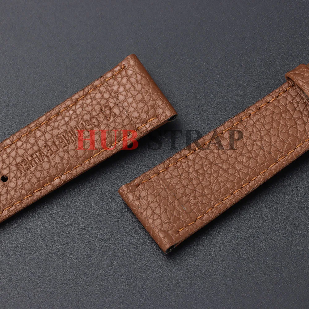 10/12/14/16/18/19/20/21/22 mm Litchi-Muster Leder-Uhrenarmband für Herren und Damen, hochwertiges Armband mit Werkzeug – Detail 3
