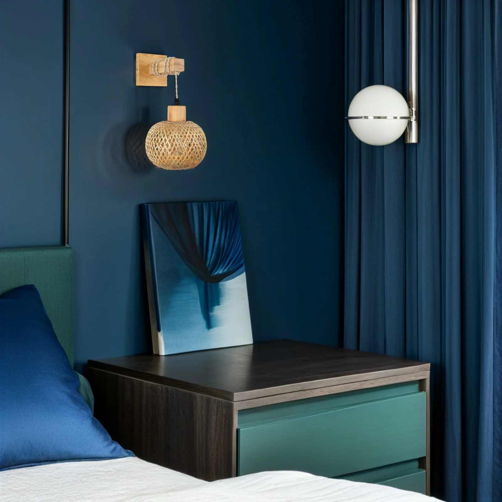 

Rustic Wood Wall Sconce Light Fixture Farmhouse Style Wall Lamp for Bedroom Living Room Hallway Bathroom Under Cupboard Lights